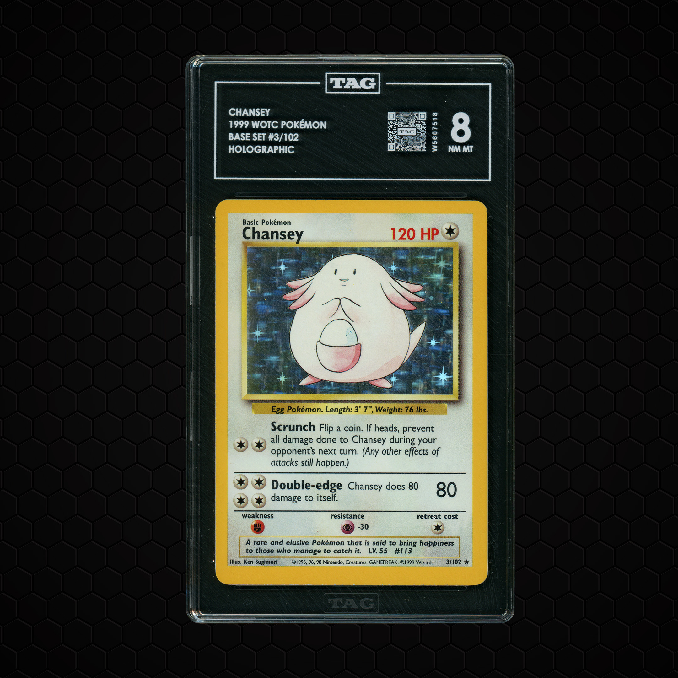 1999 Base Set Chansey #3 TAG 8