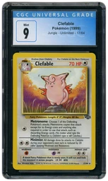 1999 Jungle Unlimited Clefable #17 CGC 9 on Beezie.