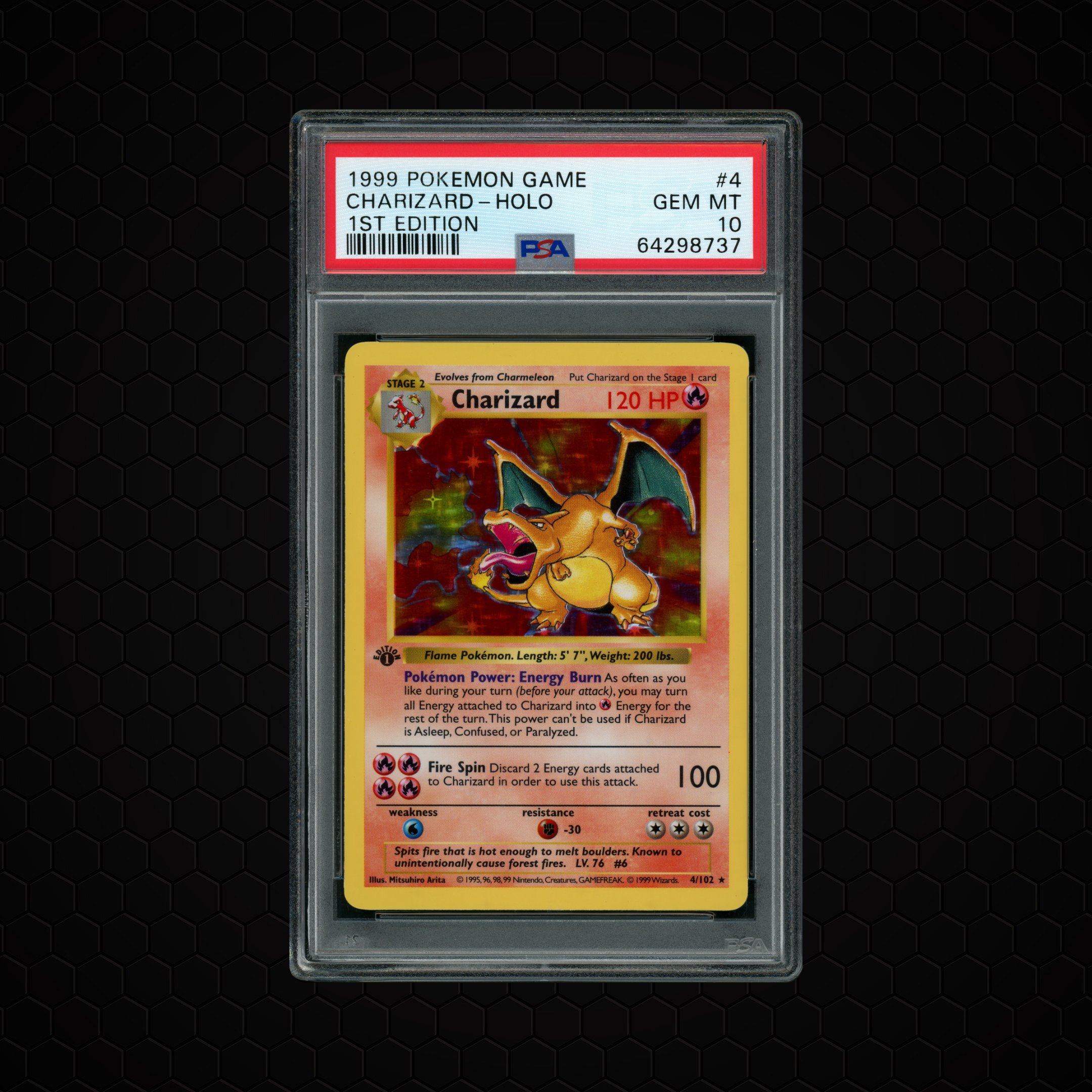 1999 Game 1st Edition Charizard - Holo #4 PSA 10
