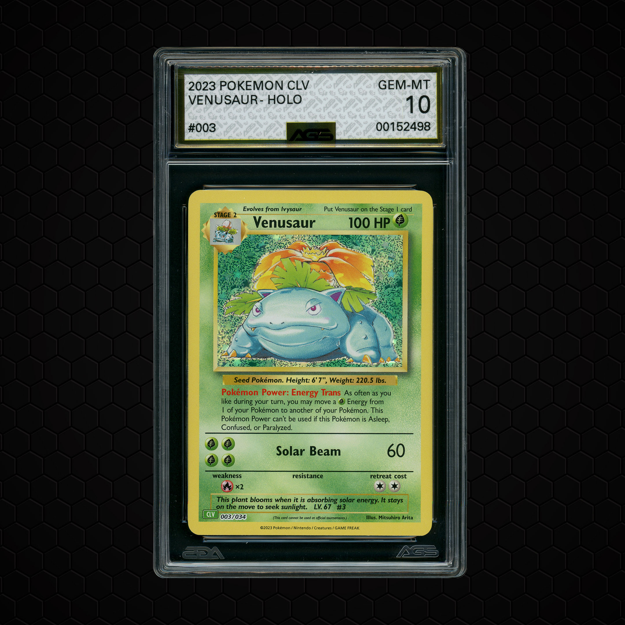 2023 Classic Collection Venusaur #3 AGS 10