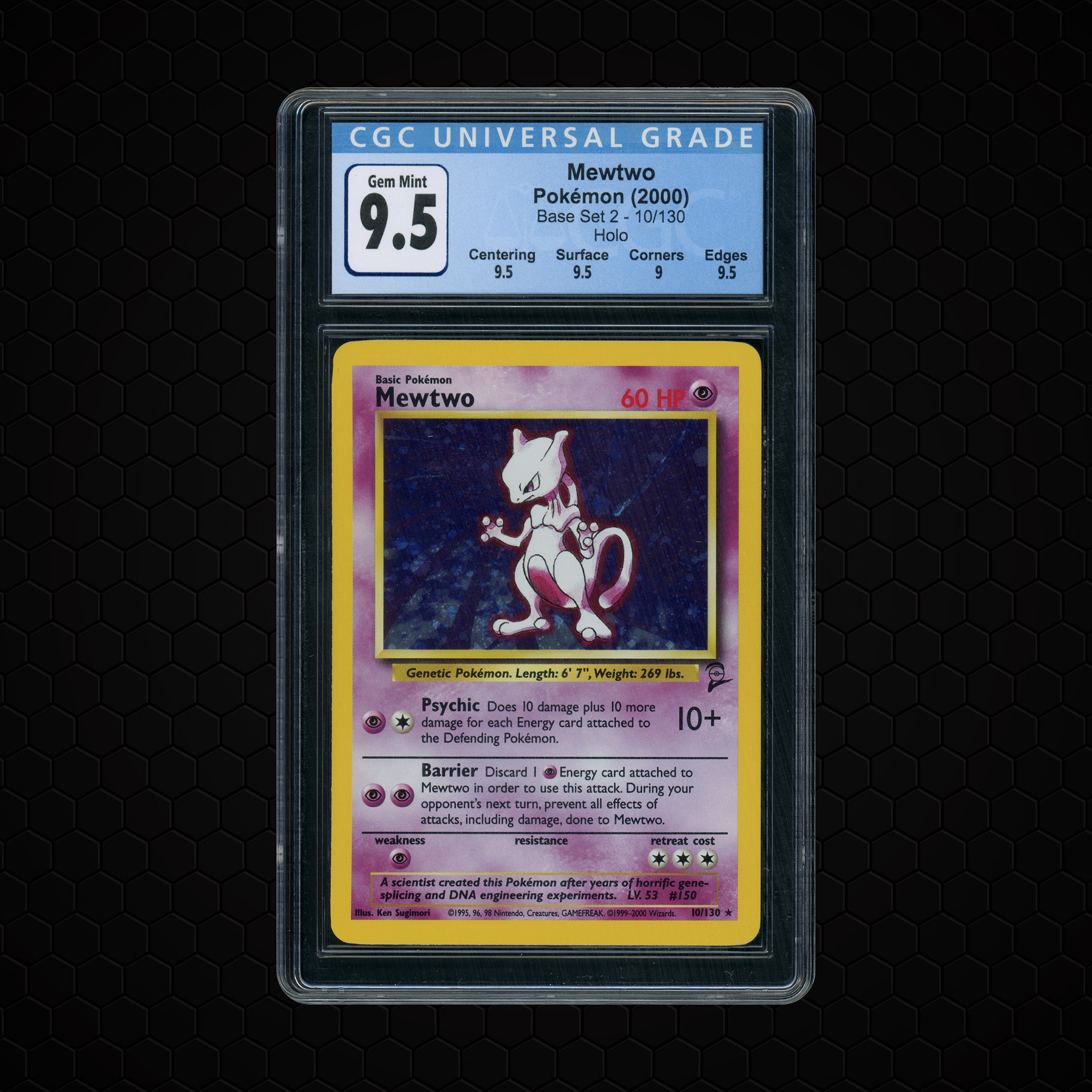 2000 Base Set 2 Mewtwo #10 CGC 9.5