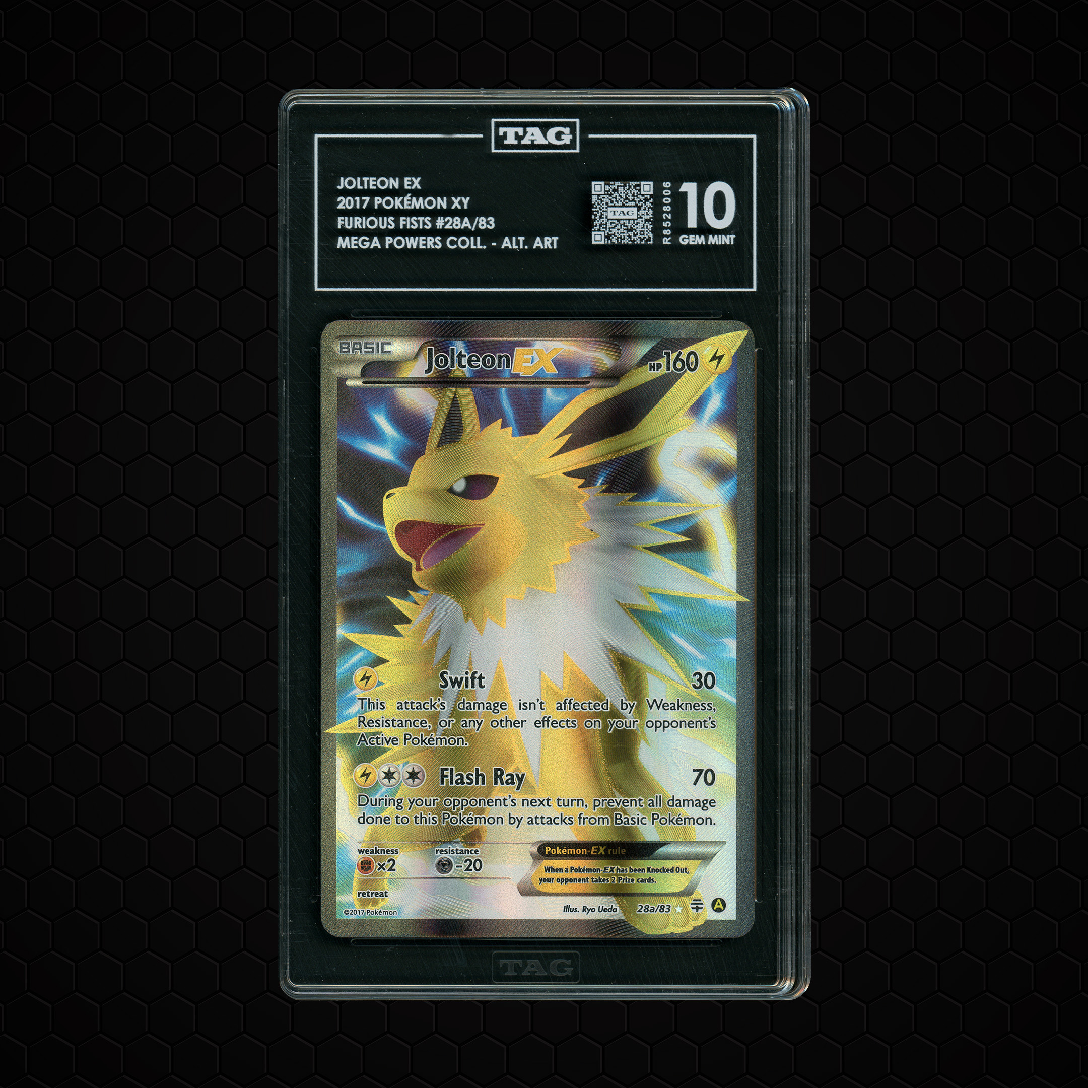 2017 Furious Fists Jolteon EX #28A TAG 10
