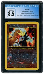 2001 Black Star Promos Entei #34 CGC 8.5 on Beezie.