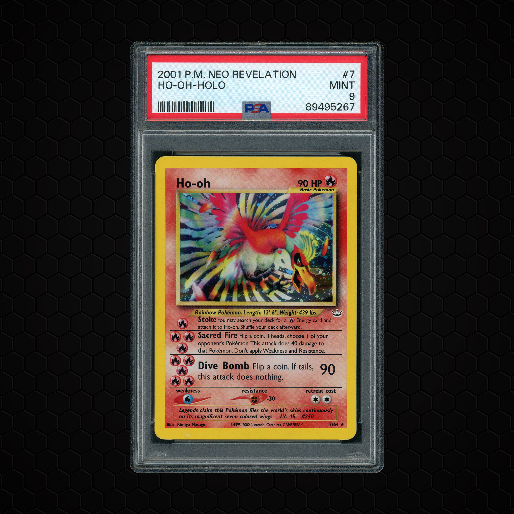 2001 Neo Revelation Ho-Oh #7 PSA 9