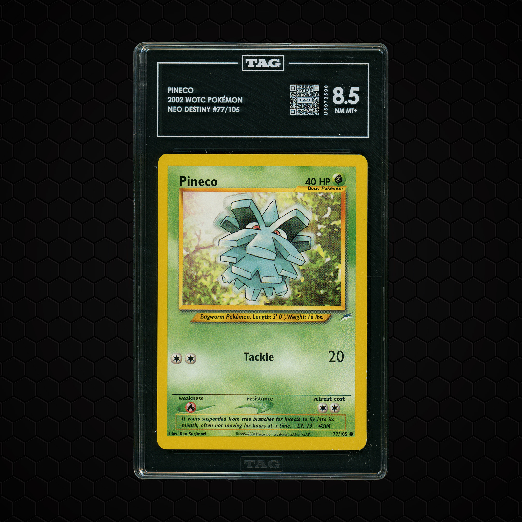 2002 Neo Destiny Pineco #77 TAG 8.5