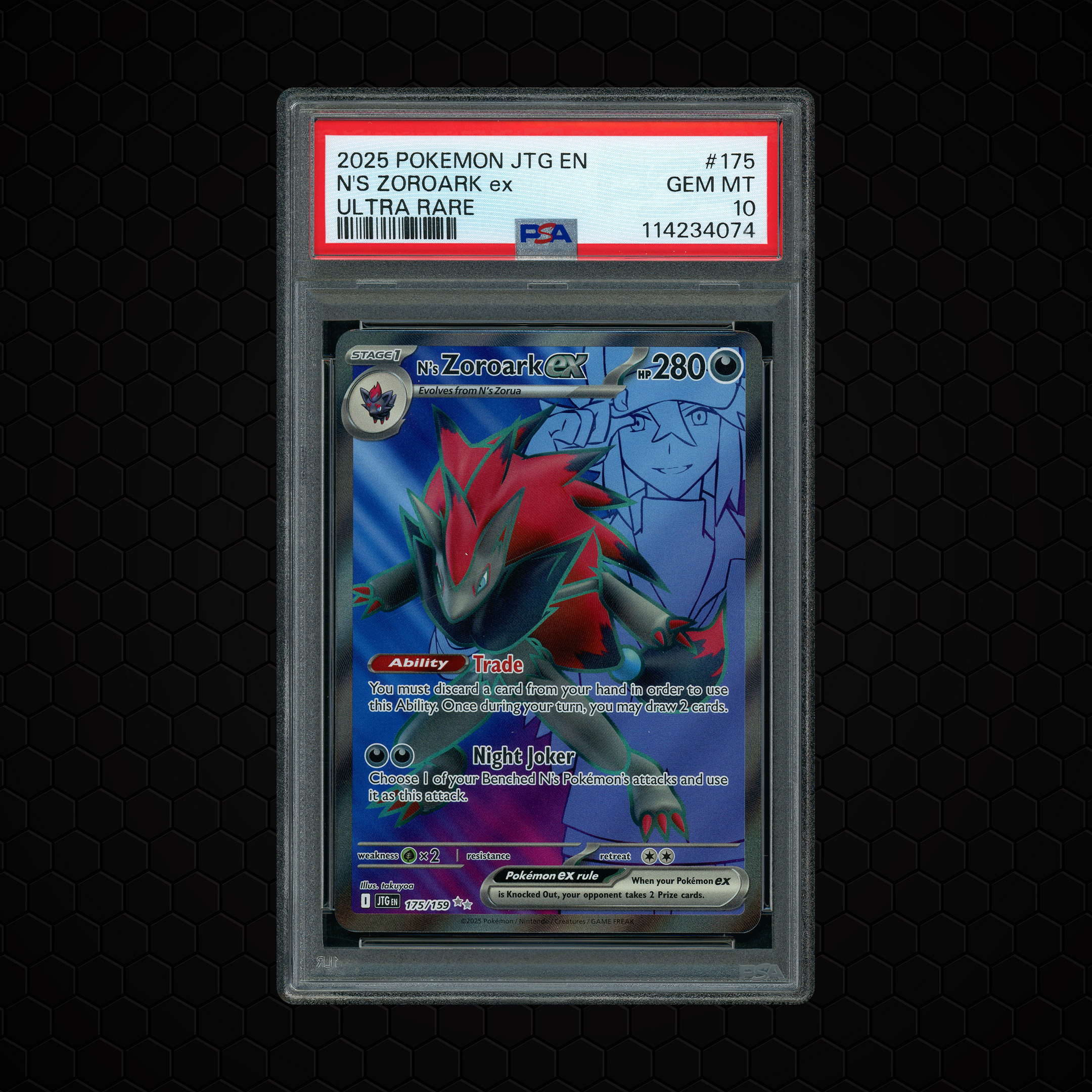 2025 Journey Together N's Zoroark EX #175 PSA 10