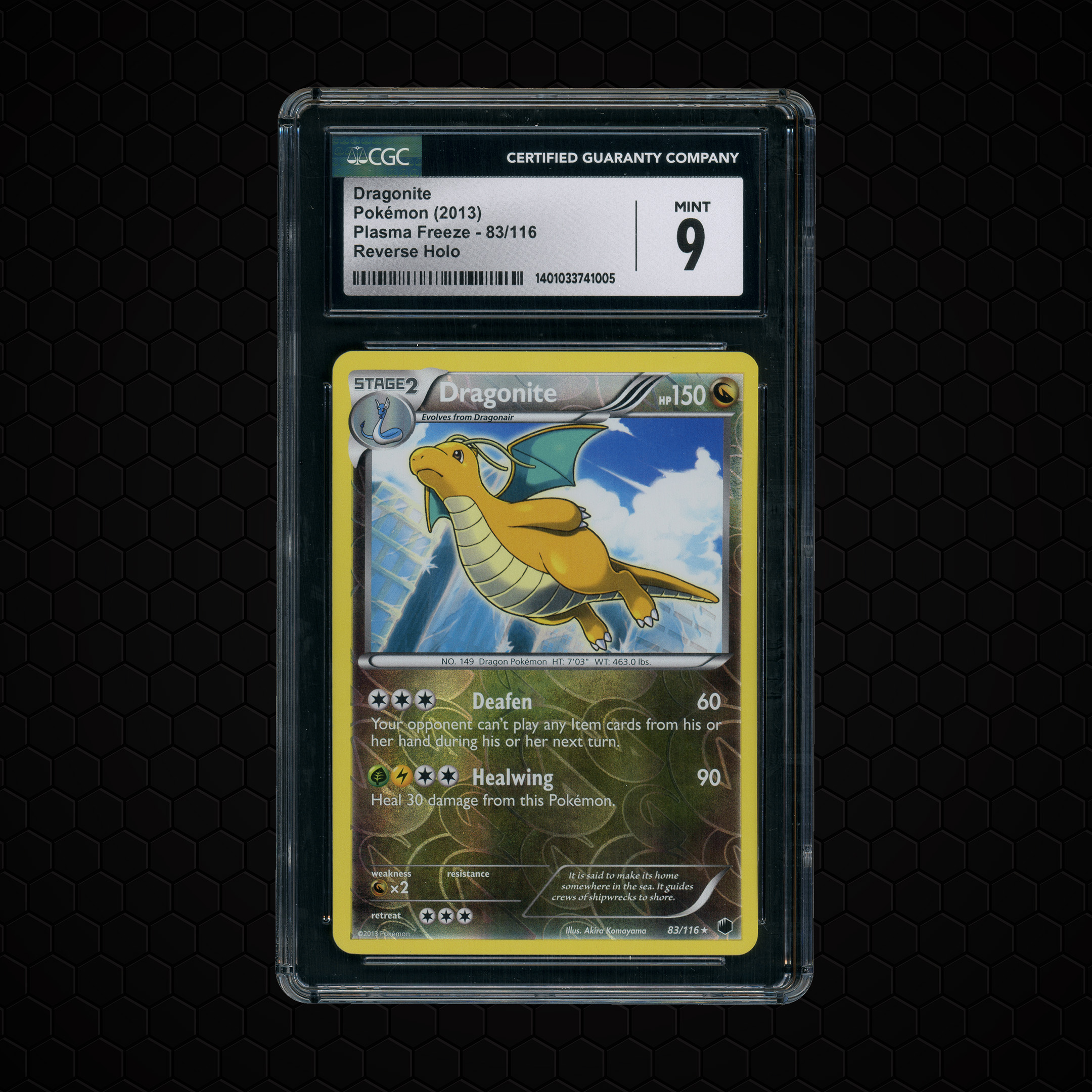 2013 Plasma Freeze Dragonite #83 CGC 9