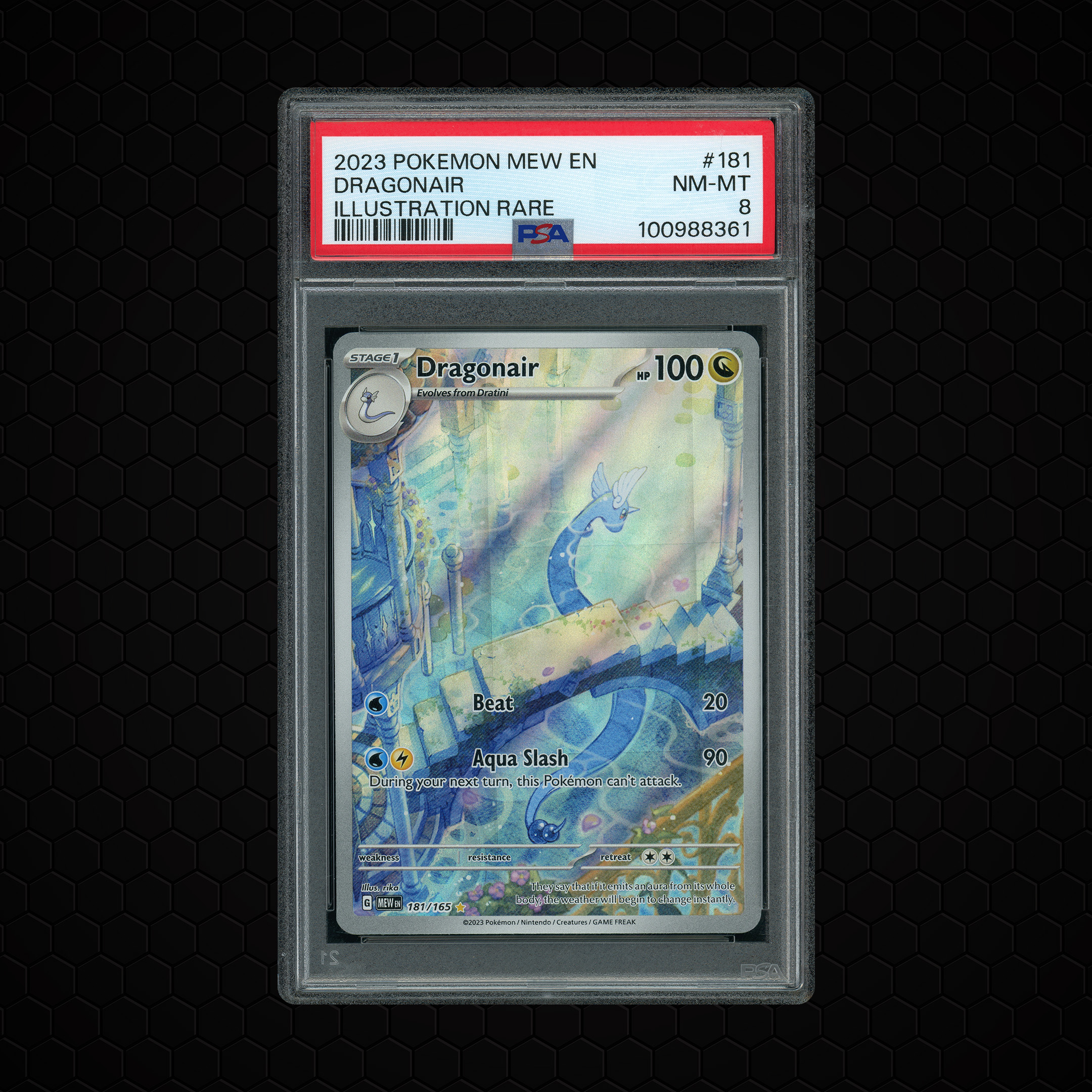 2023 Pokemon 151 Dragonair #181 PSA 8