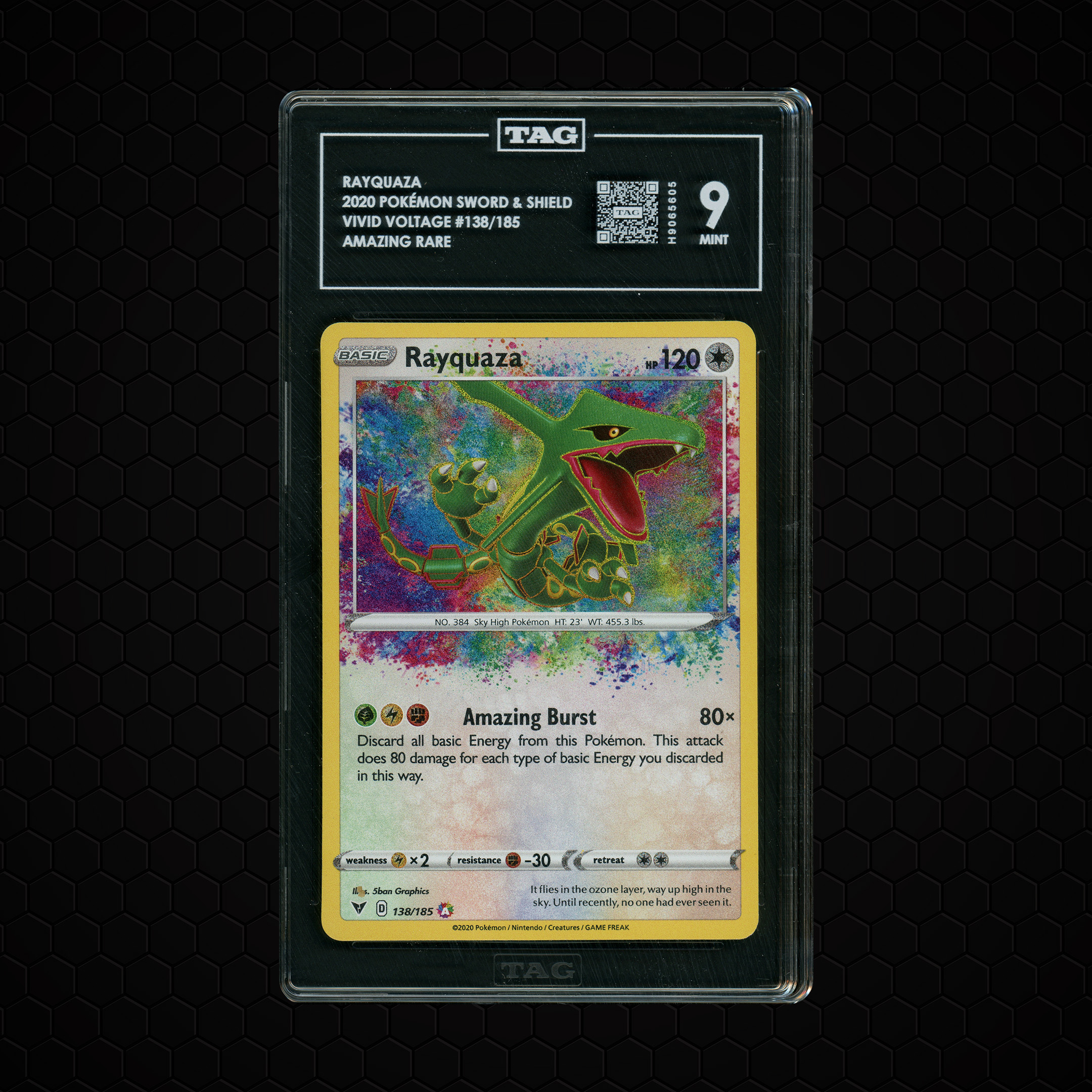 2020 Vivid Voltage Rayquaza #138 TAG 9