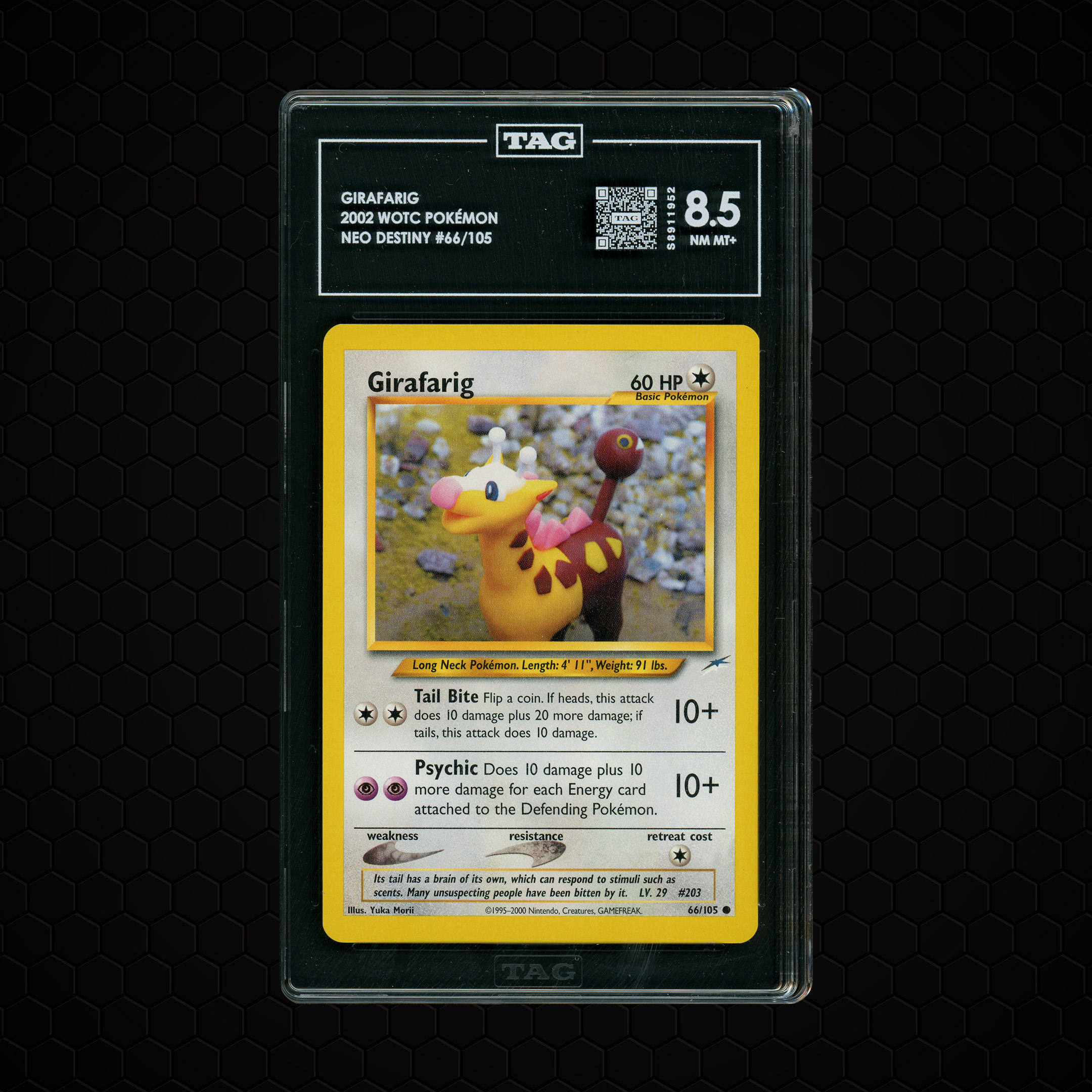2002 Neo Destiny Girafarig #66 TAG 8.5