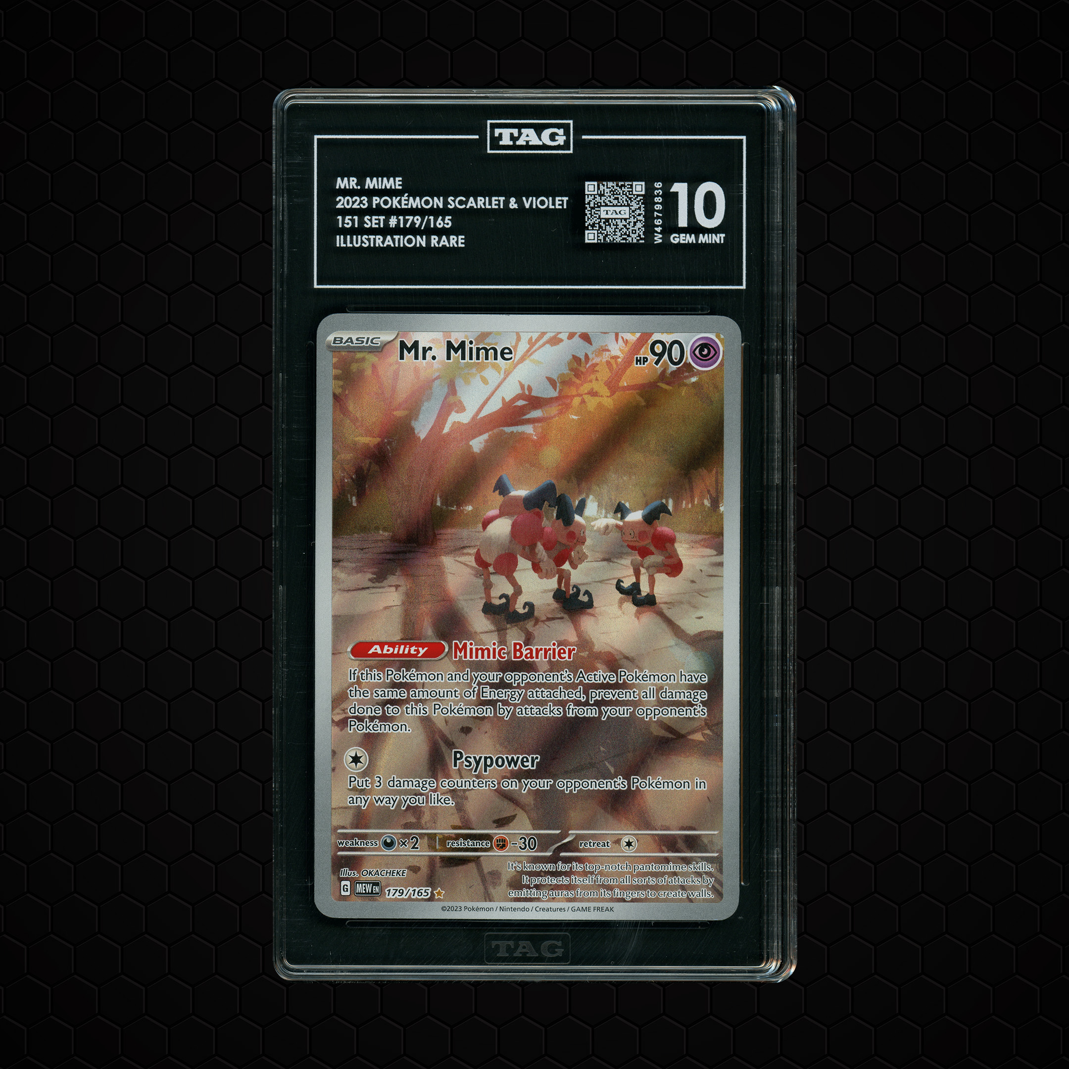 2023 Pokemon 151 Mr. Mime #179 TAG 10