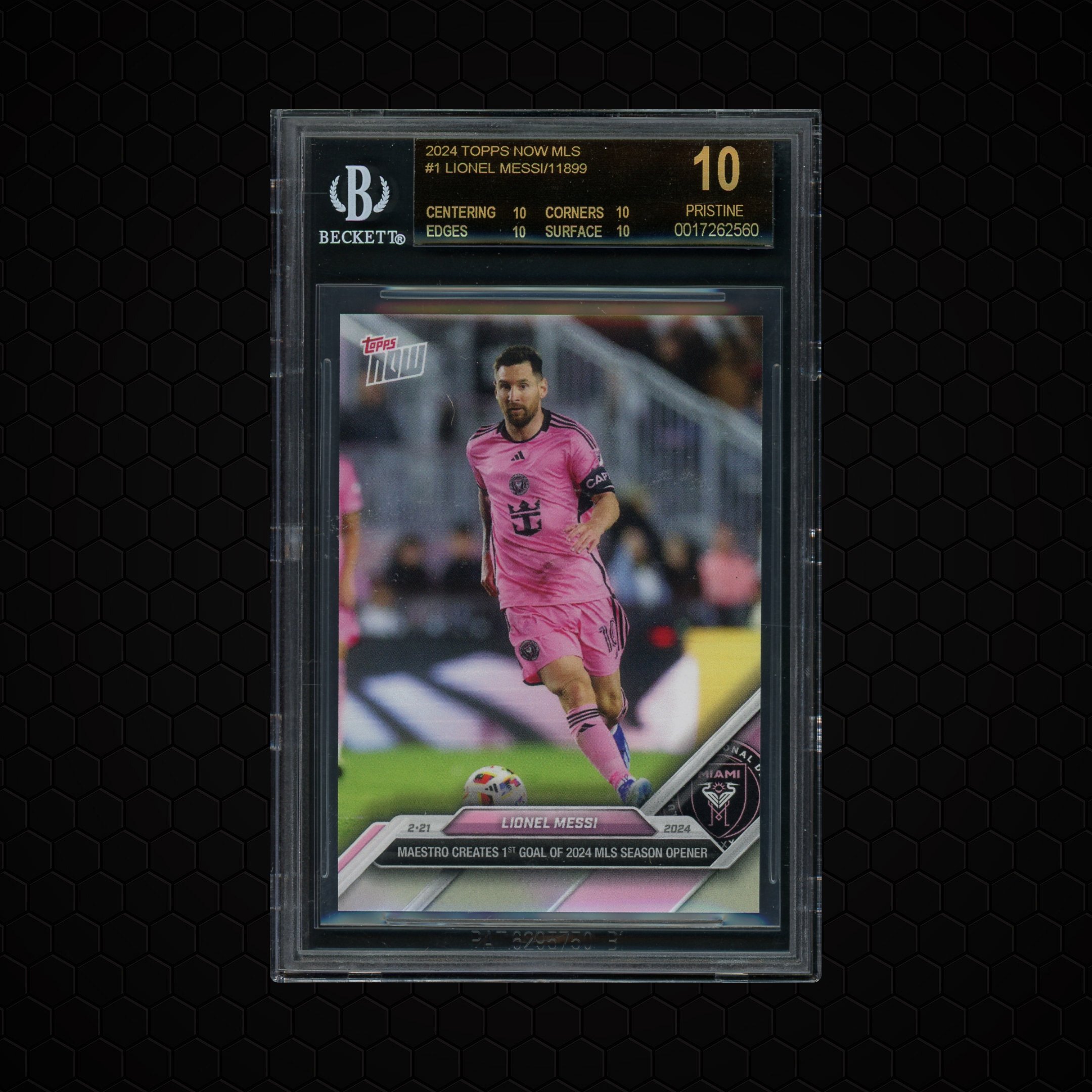2024 Topps Now Lionel Messi #1 BGS 10