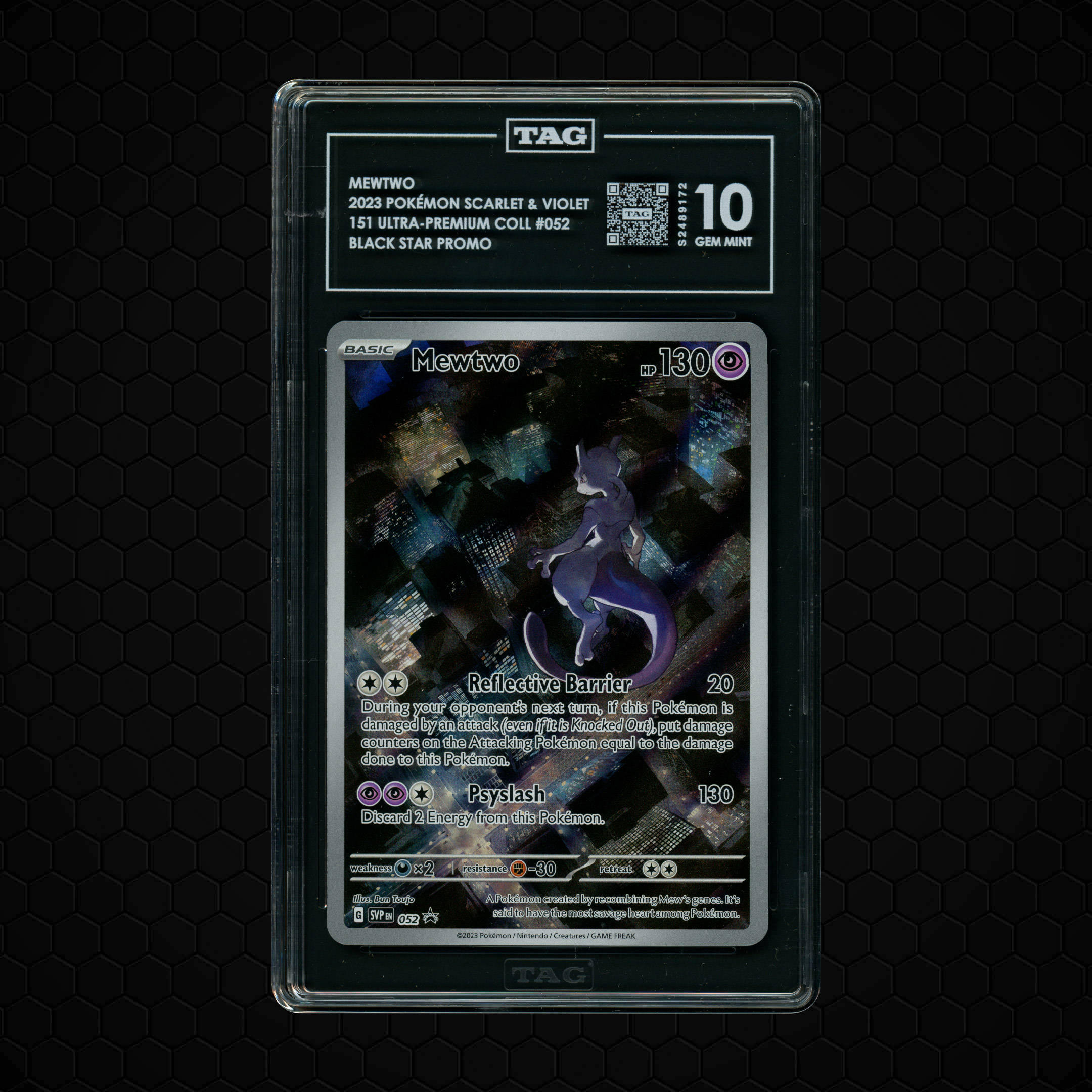 2023 Black Star Promo Mewtwo #52 TAG 10