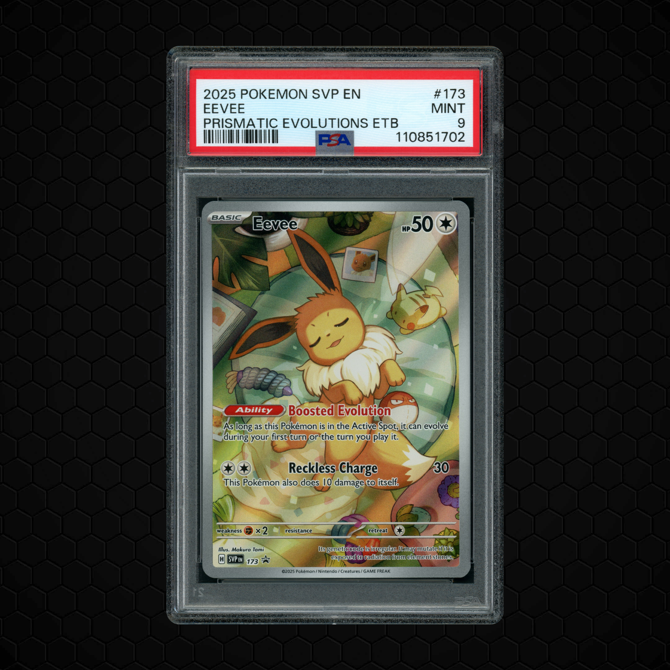 2025 Prismatic Evolutions Eevee #173 PSA 9