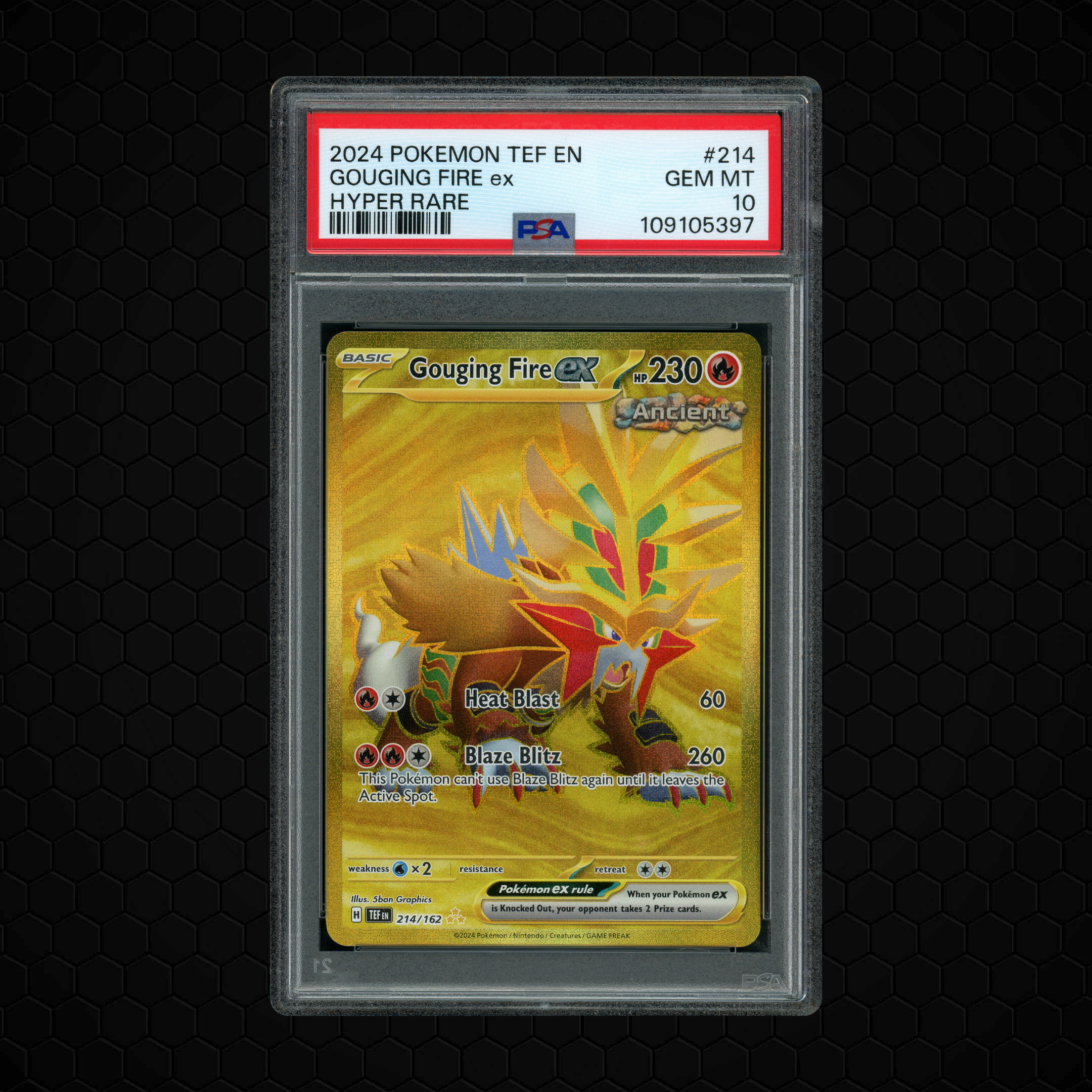 2024 Temporal Forces Gouging Fire EX #214 PSA 10