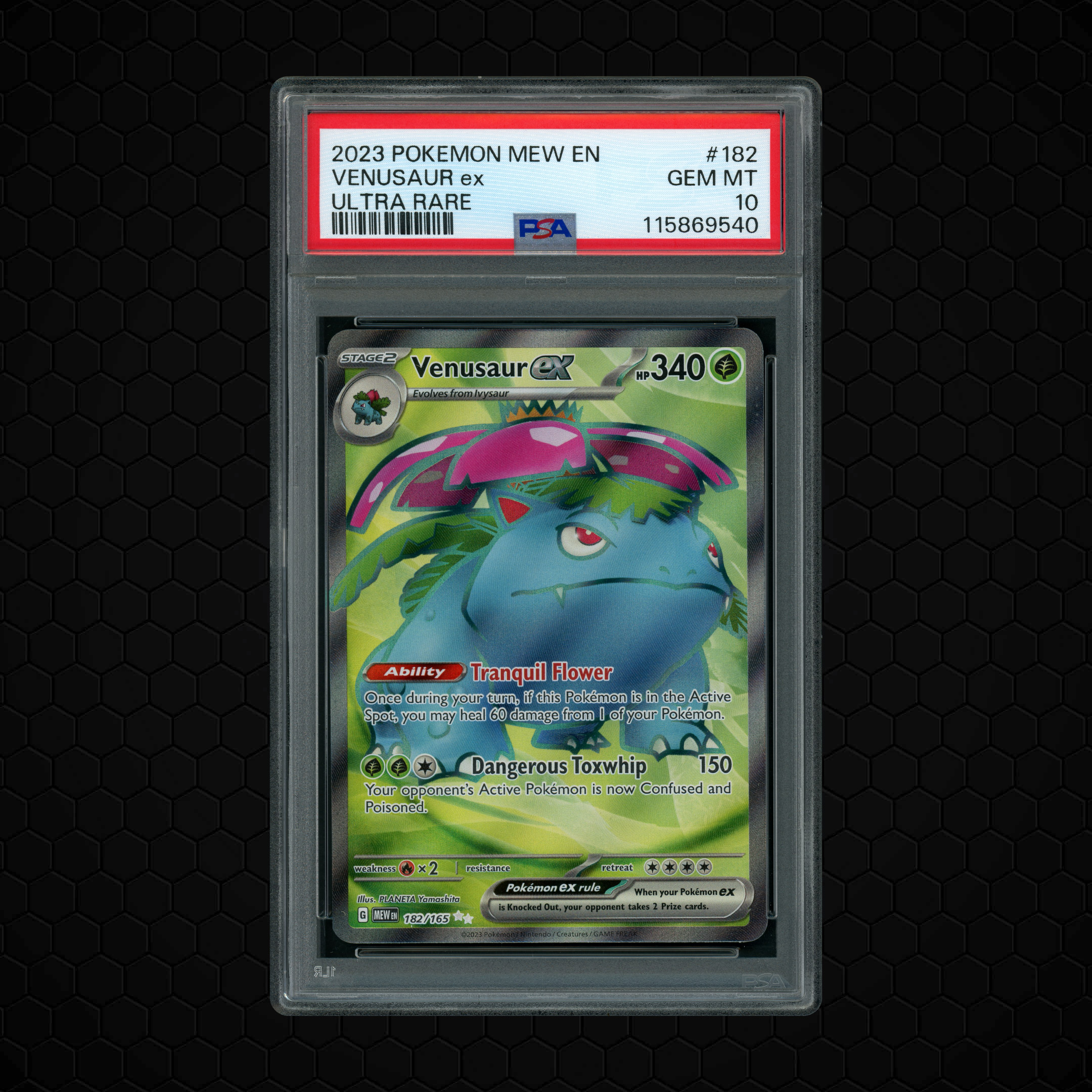 2023 Pokemon 151 Venusaur EX #182 PSA 10