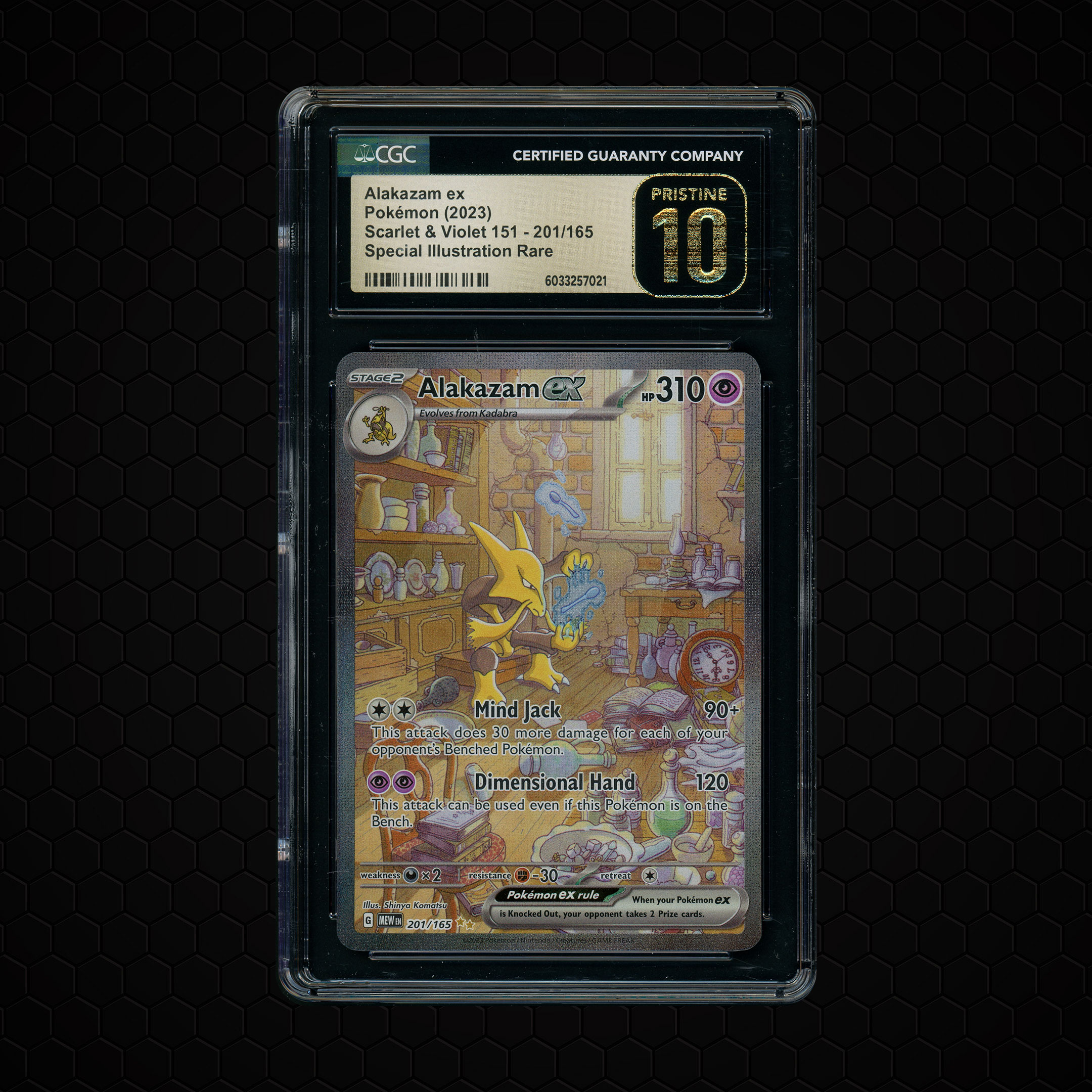 2023 Pokemon 151 Alakazam EX #201 CGC 10