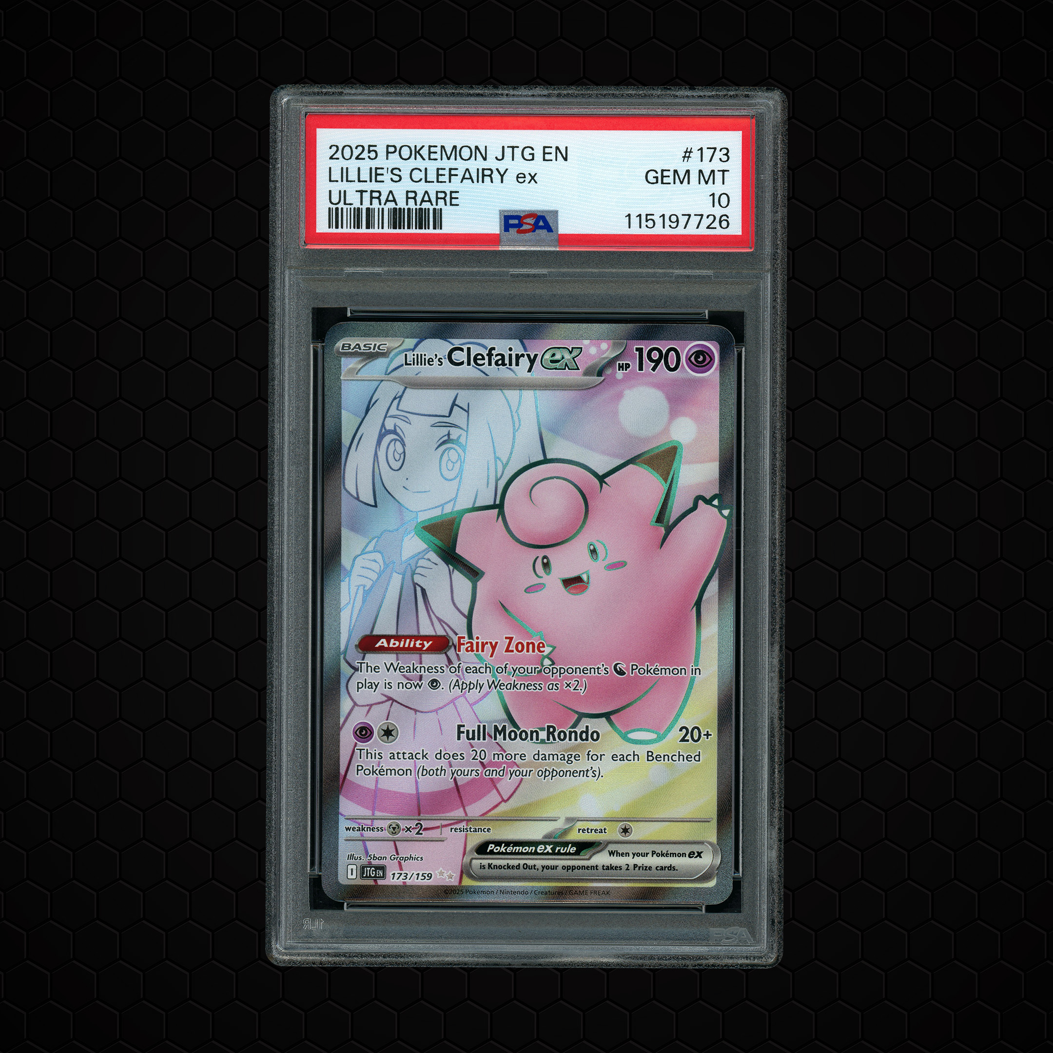 2025 Journey Together Lillie's Clefairy EX #173 PSA 10