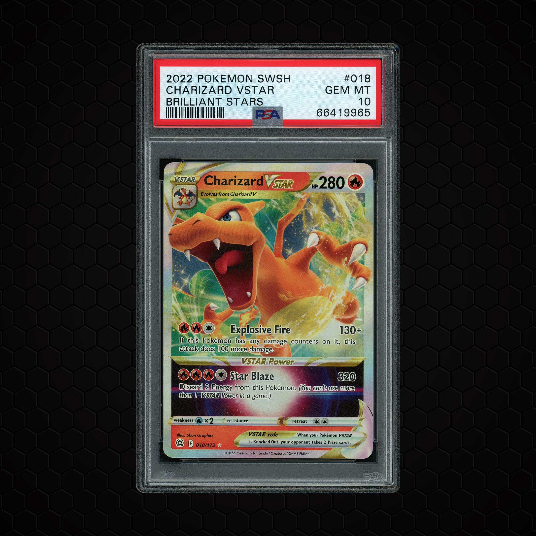 2022 Brilliant Stars Charizard VSTAR #18 PSA 10