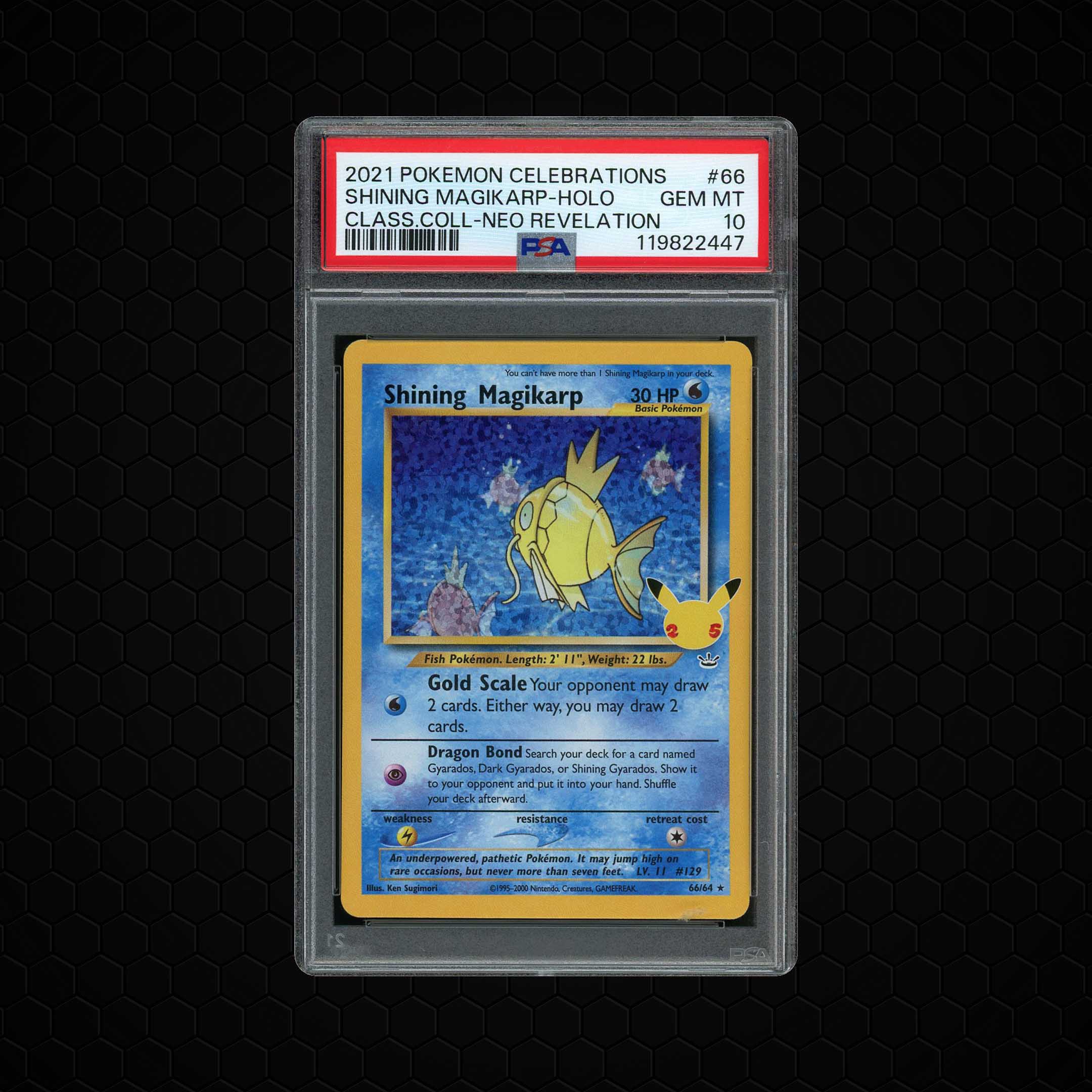 2021 Celebrations Classic Collection Shining Magikarp #66 PSA 10