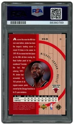1998 Upper Deck Michael Jordan #23 PSA 10 on Beezie.