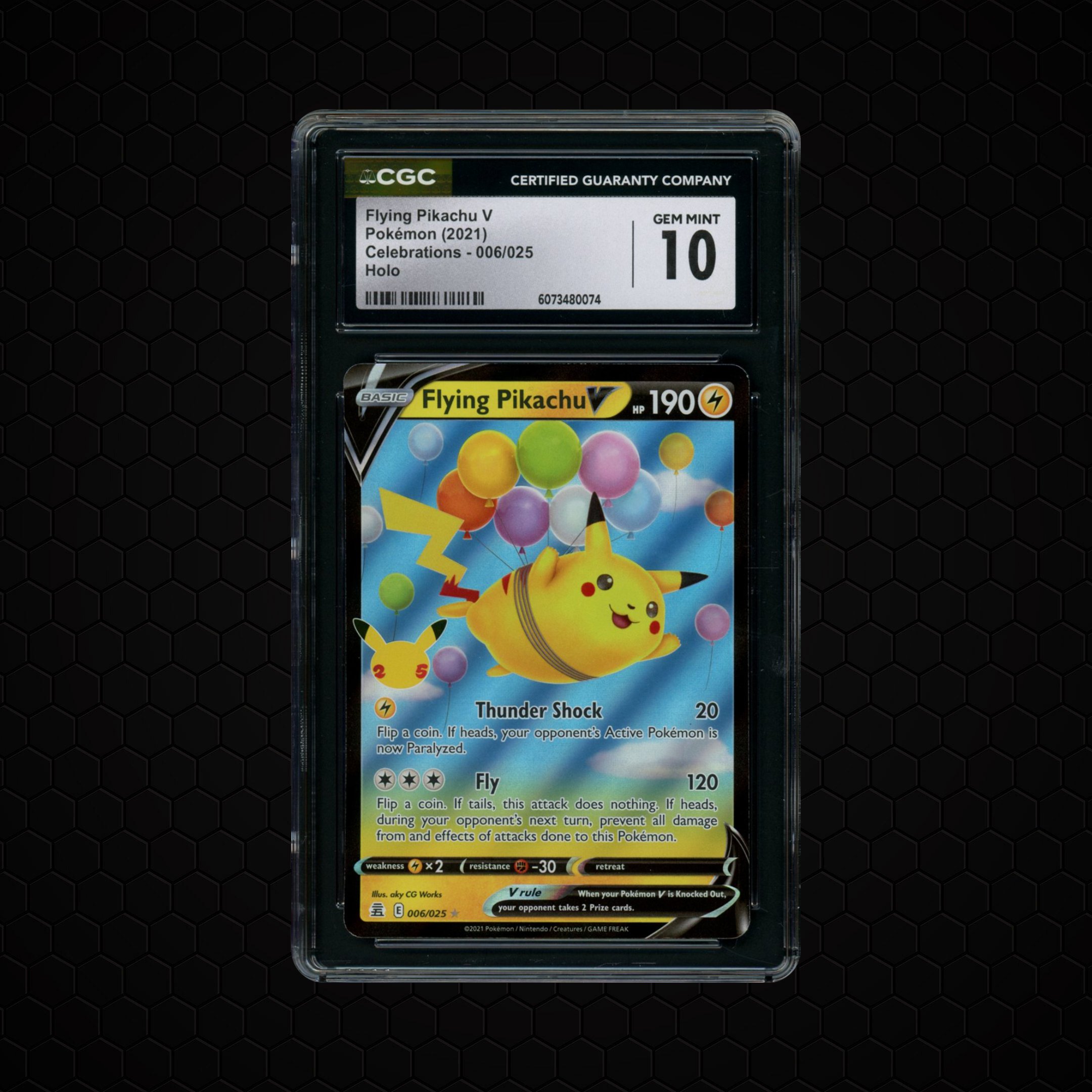 2021 Celebrations Flying Pikachu V #6 CGC 10