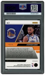 2022 Panini Mosaic Stephen Curry Stare Masters White #3 PSA 10 on Beezie.