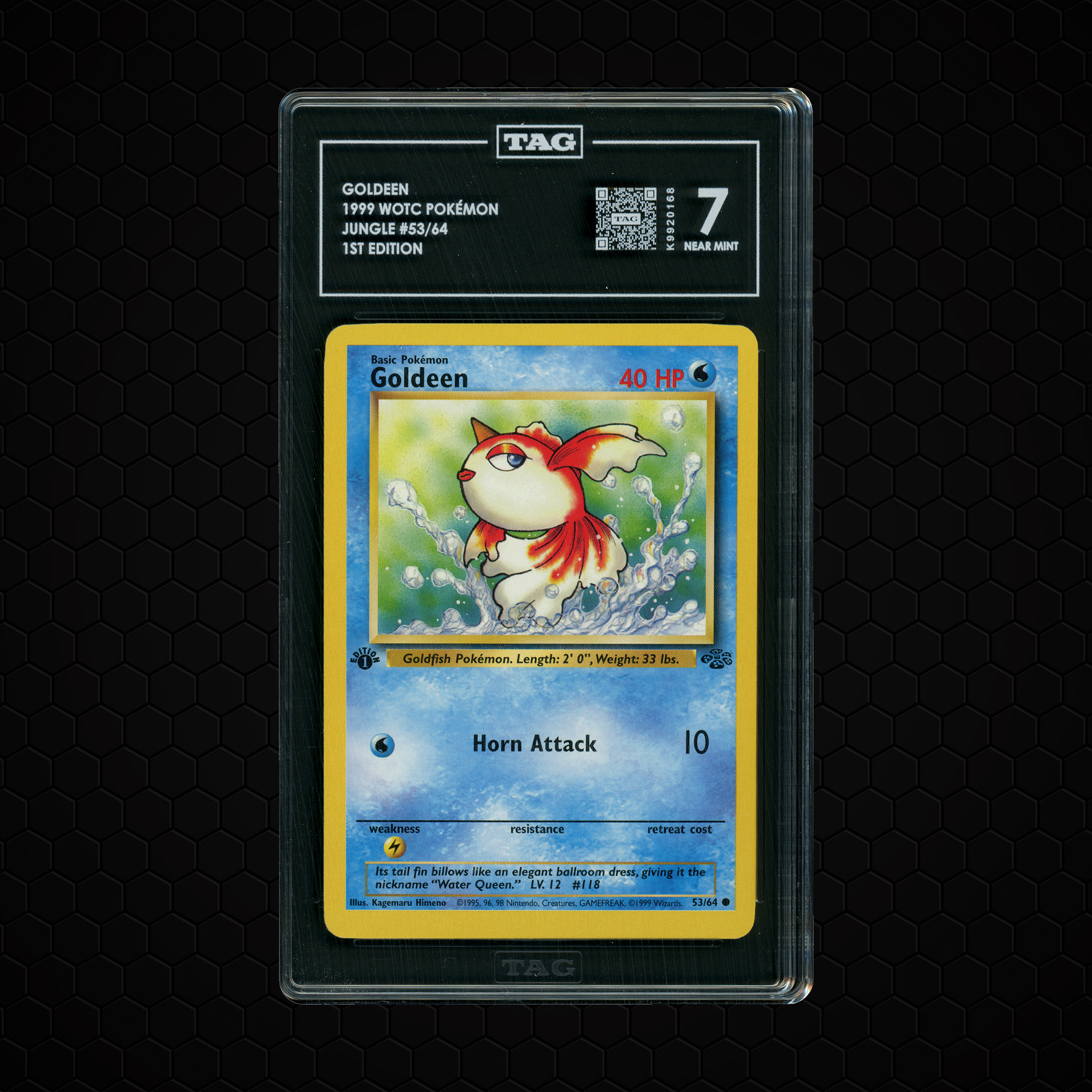 1999 Jungle 1st Edition Goldeen #53 TAG 7
