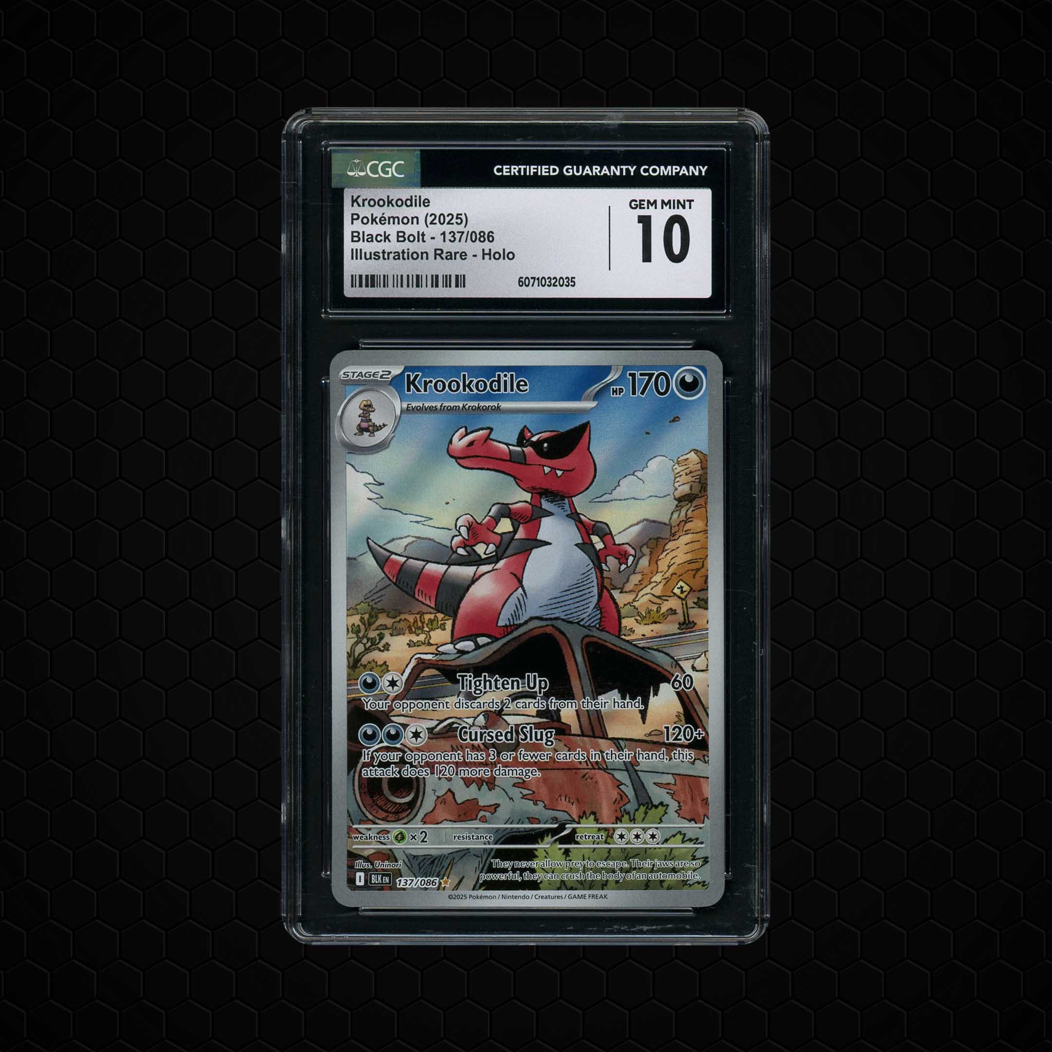 2025 Black Bolt Krookodile #137 CGC 10