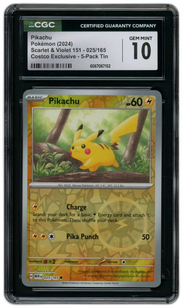 2024 Pokemon 151 Pikachu #25 CGC 10 - 4973