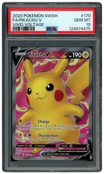 2020 Vivid Voltage Pikachu V #170 PSA 10 on Beezie.