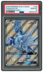 2018 Forbidden Light Dialga GX #125 PSA 10 on Beezie.