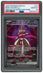 2025 Prismatic Evolutions Iron Valiant ex #157 PSA 10 on Beezie.