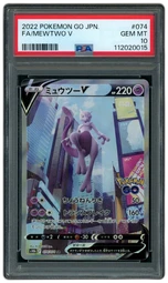 2022 Japanese Pokemon GO Mewtwo V #74 PSA 10 on Beezie.