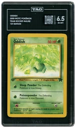 2000 Team Rocket 1st Edition Oddish #63 TAG 6.5 on Beezie.