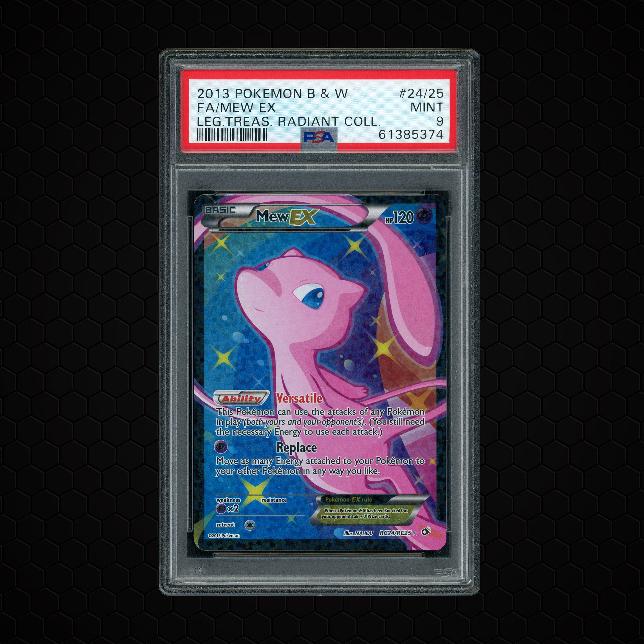 2013 Legendary Treasure Radiant Collection Mew EX #24 PSA 9