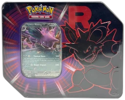 Pokémon Team Rocket Team Rocket's Nidoking ex Tin on Beezie.