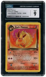 2000 Team Rocket 1st Edition Dark Flareon #35 CGC 9 on Beezie.