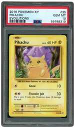 2016 Evolutions Pikachu #35 PSA 10 on Beezie.