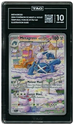 2024 Temporal Forces Metagross #178 TAG 10 on Beezie.