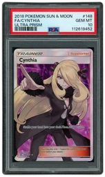 2018 Ultra Prism Cynthia #148 PSA 10 on Beezie.