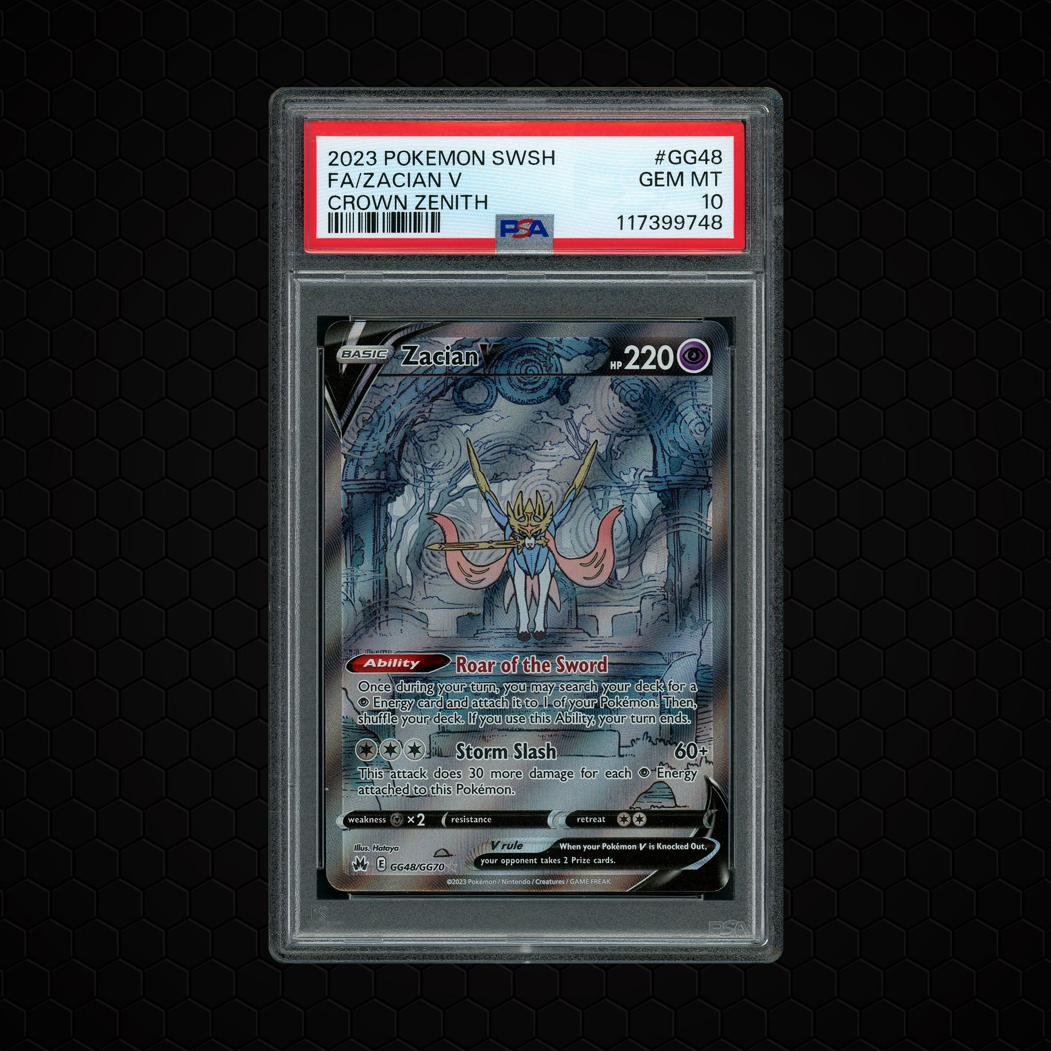 2023 Crown Zenith Zacian V #GG48 PSA 10