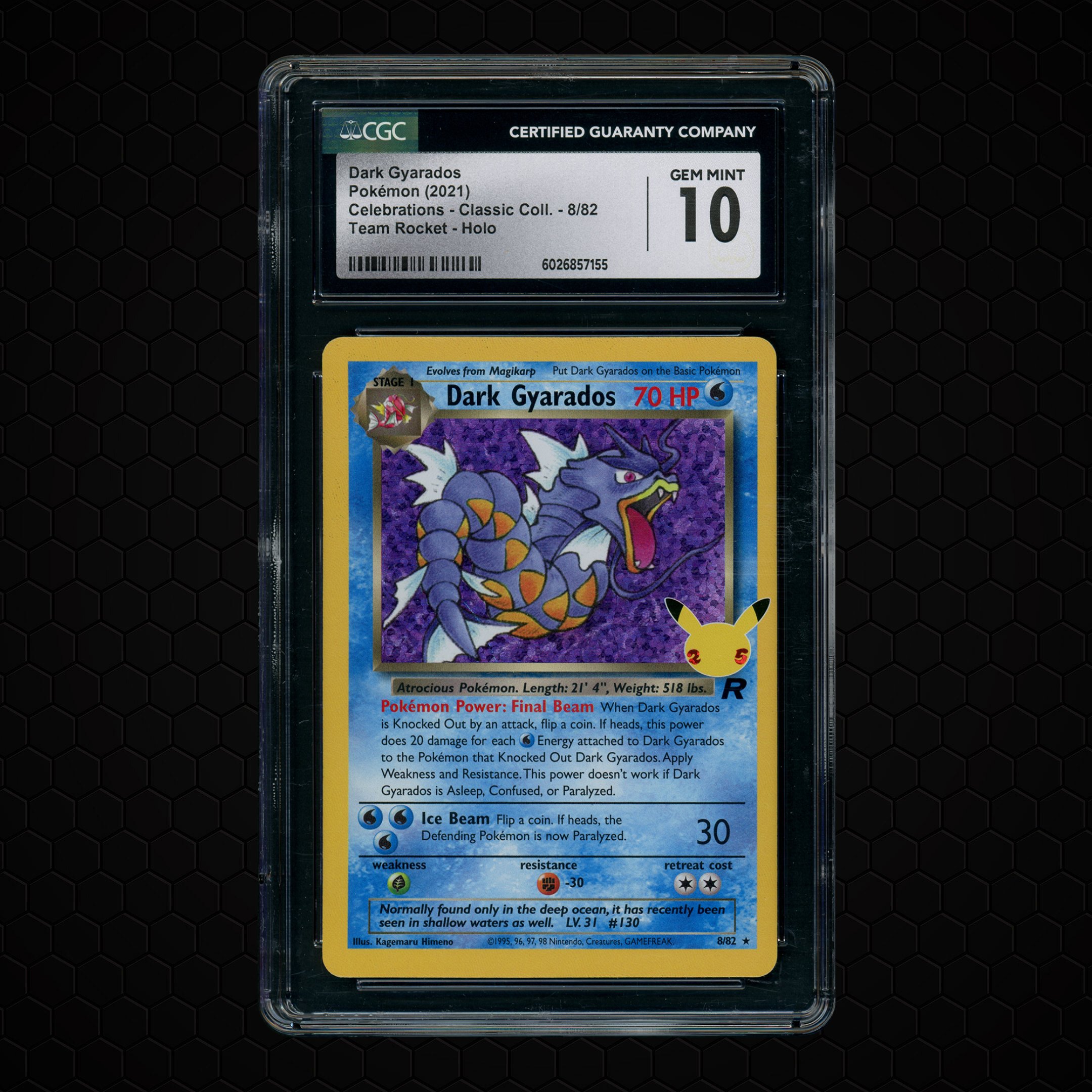 2021 Celebrations: Classic Collection Dark Gyarados #8 CGC 10