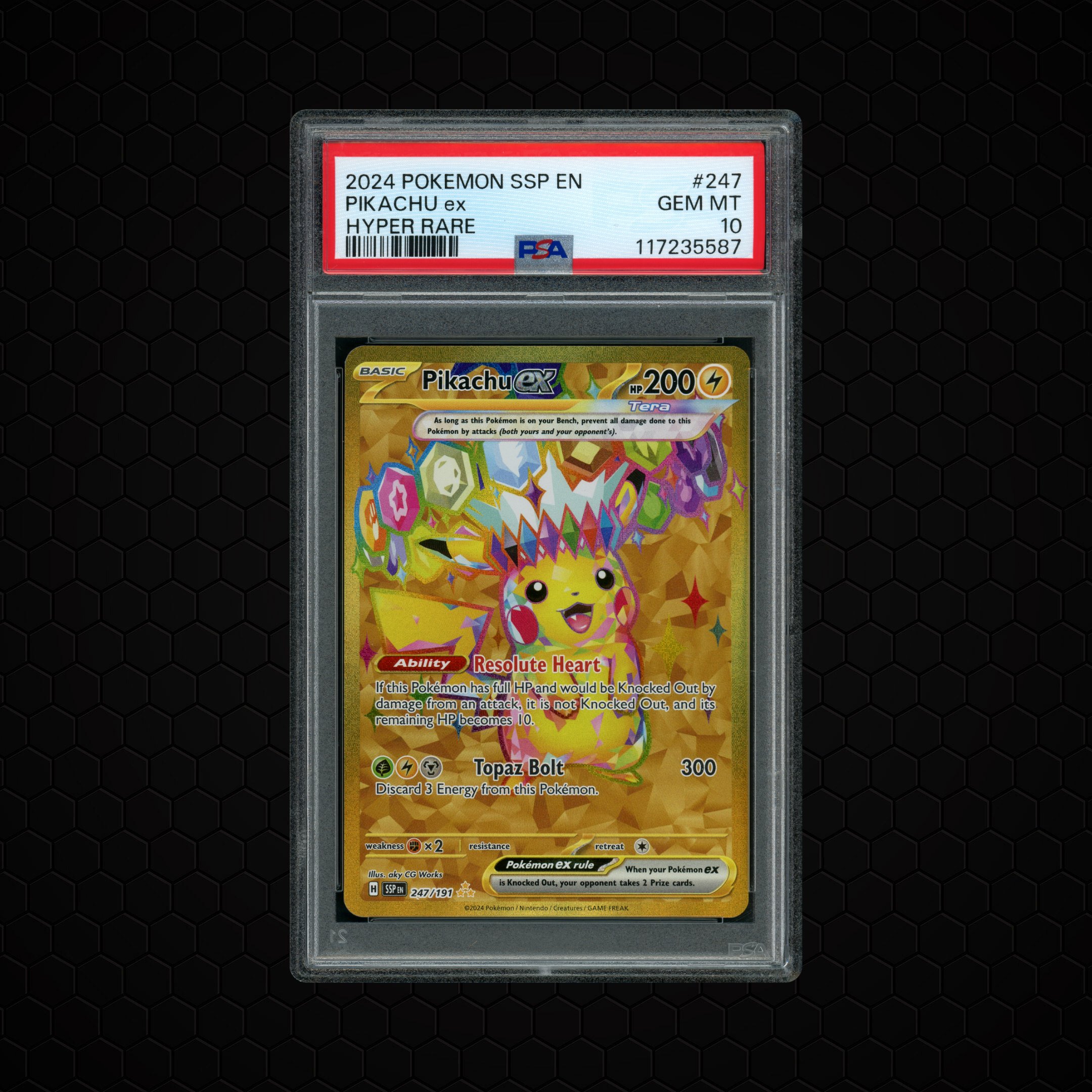 2024 Surging Sparks Pikachu EX #247 PSA 10