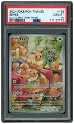 2024 Twilight Masquerade Eevee #188 PSA 10 on Beezie.
