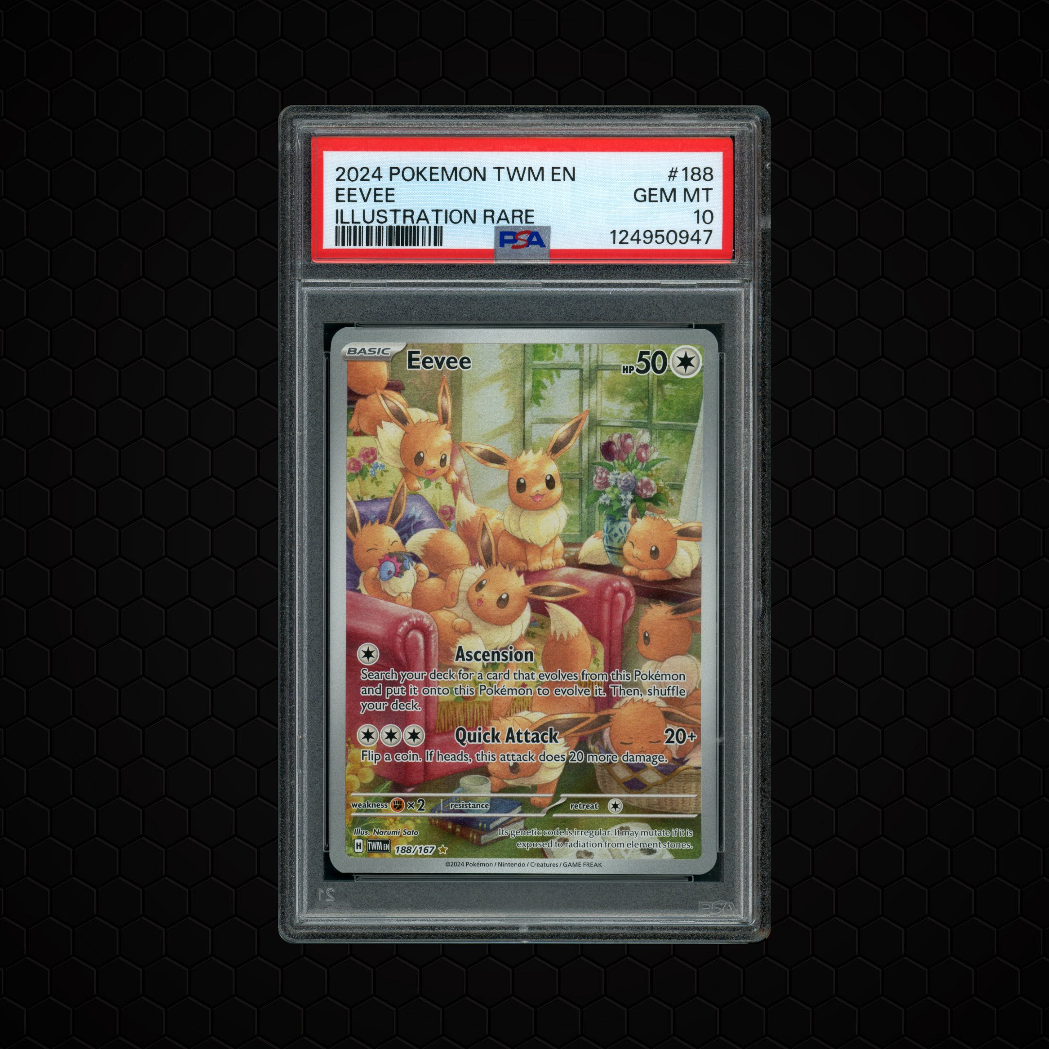 2024 Twilight Masquerade Eeevee #188 PSA 10
