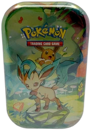 Pokémon Scarlet & Violet Prismatic Evolutions Leafeon Mini Tin on Beezie.