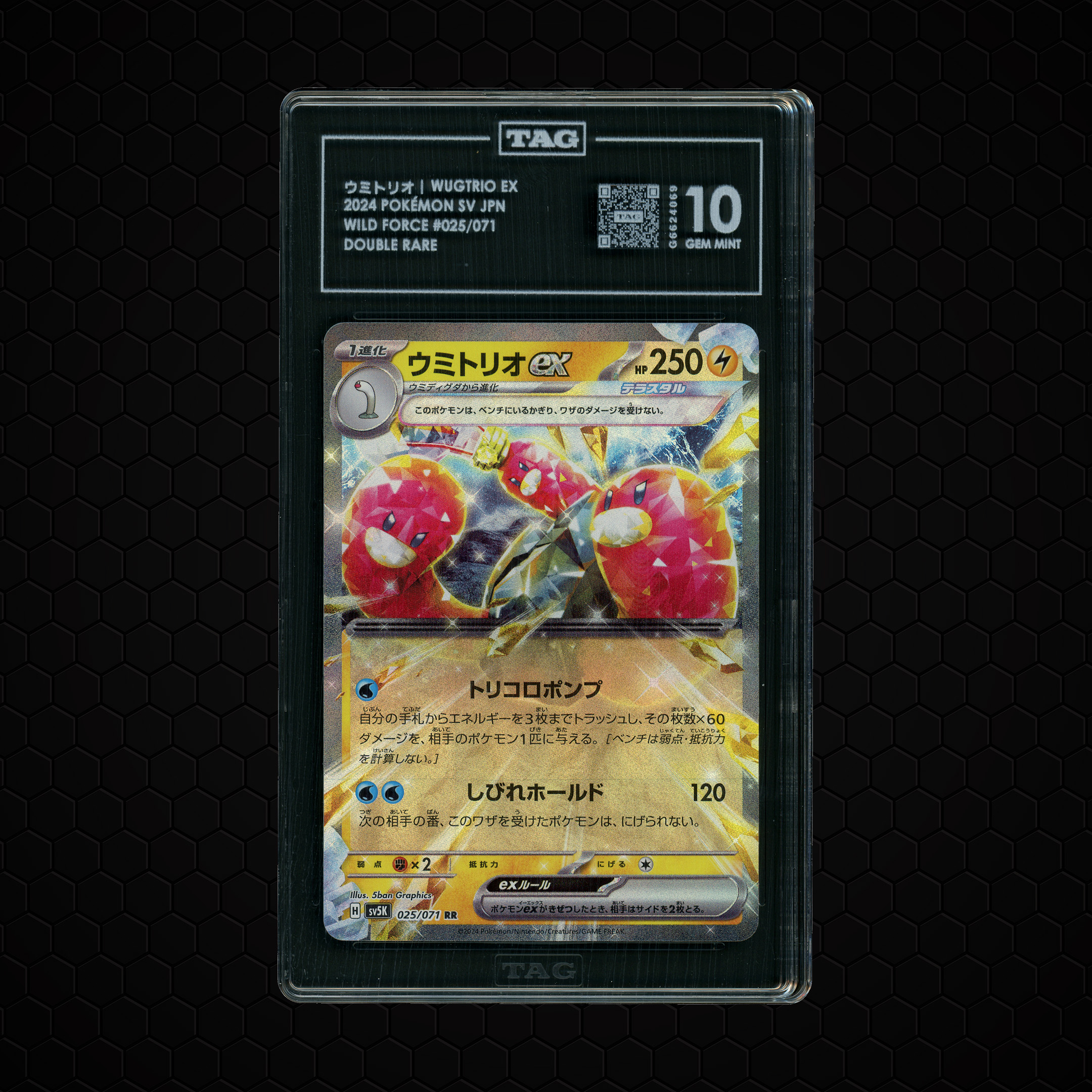 2024 Japanese Wild Force Wugtrio EX #25 TAG 10