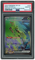 2024 Temporal Forces Iron Leaves EX #203 PSA 10 on Beezie.