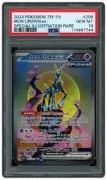 2024 Temporal Forces Iron Crown EX #206 PSA 10 on Beezie.
